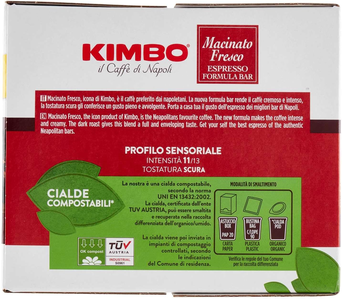 Kimbo Cialde Caffè Compostabili ESE 110 Cialde - Macinato Fresco