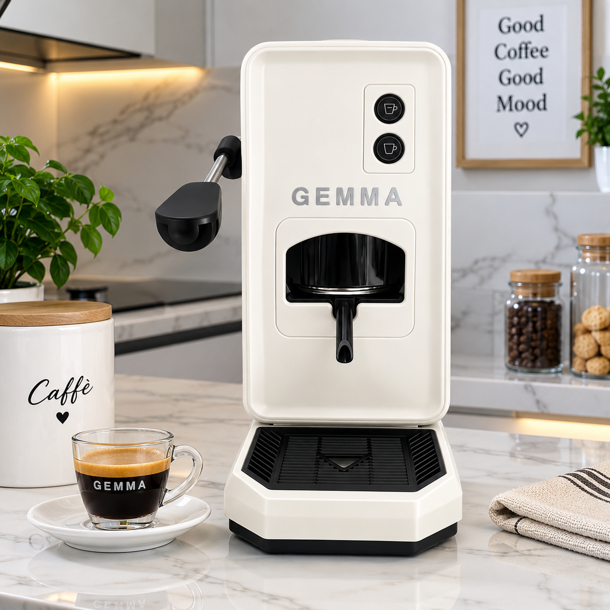 Macchina da Caffè a Cialde GEMMA BIANCA – Elegante, Compatta e Professionale