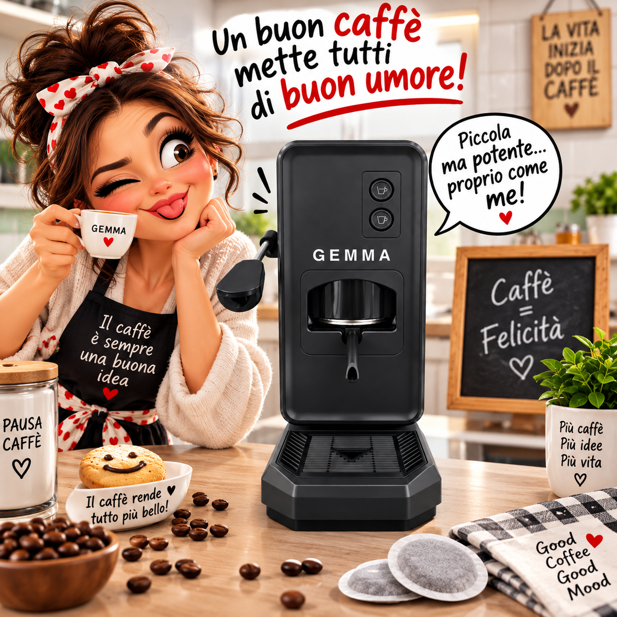 Macchina da Caffè a Cialde GEMMA – Elegante, Compatta e Professionale