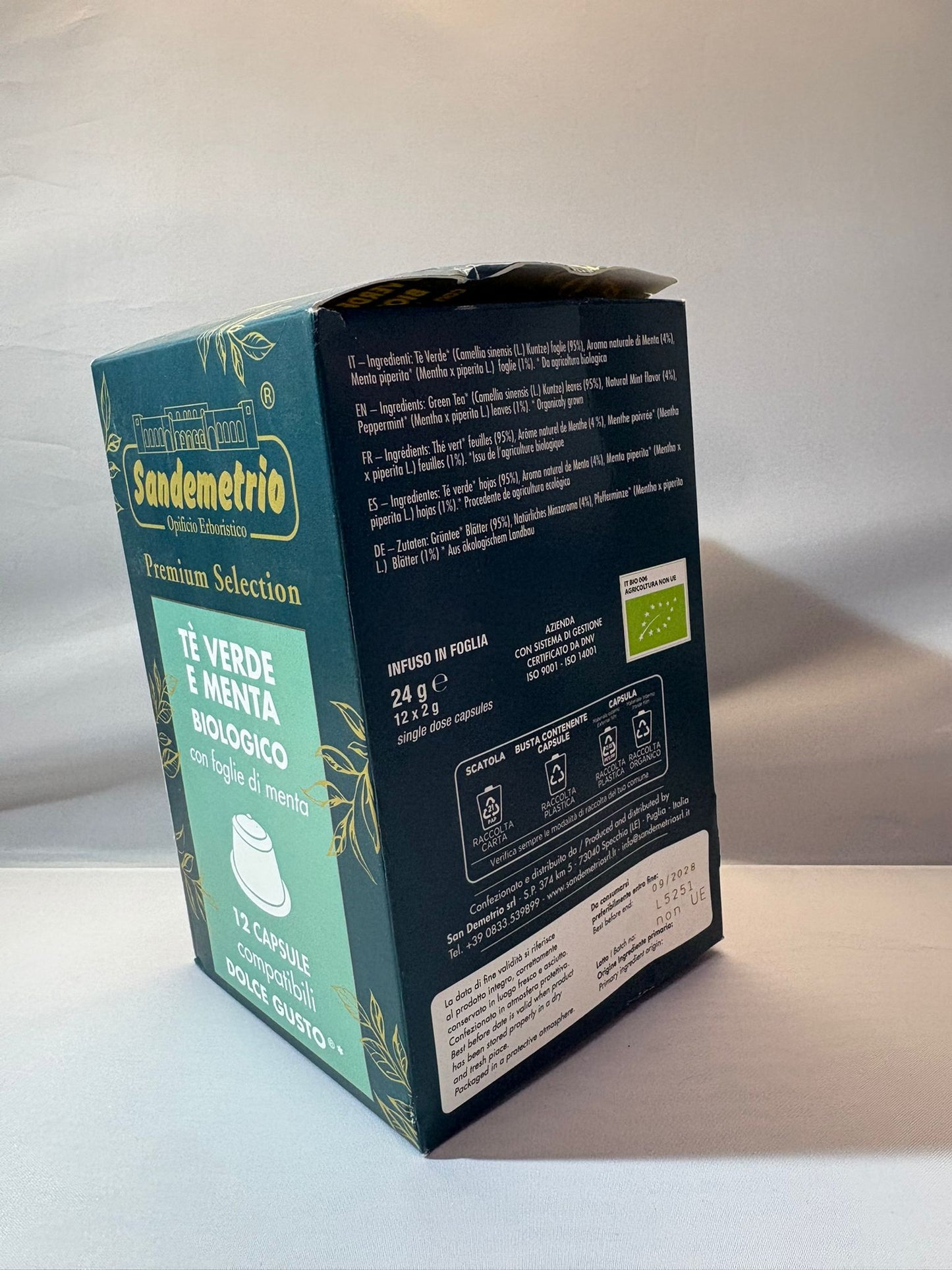 SANDEMETRIO DOLCE GUSTO TE VERDE E MENTA