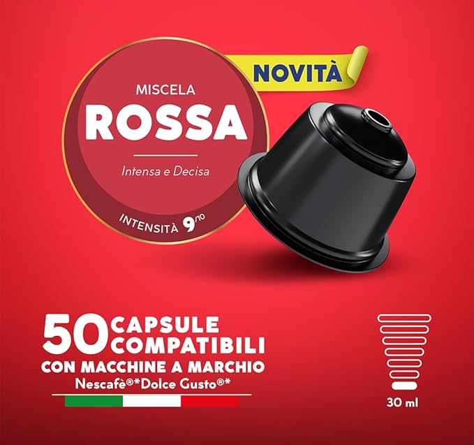 Caffè Borbone - 50 capsule - Compatibili con le Macchine Nescafè®* Dolce Gusto®* Visita lo Store di CAFFÈ BORBONE