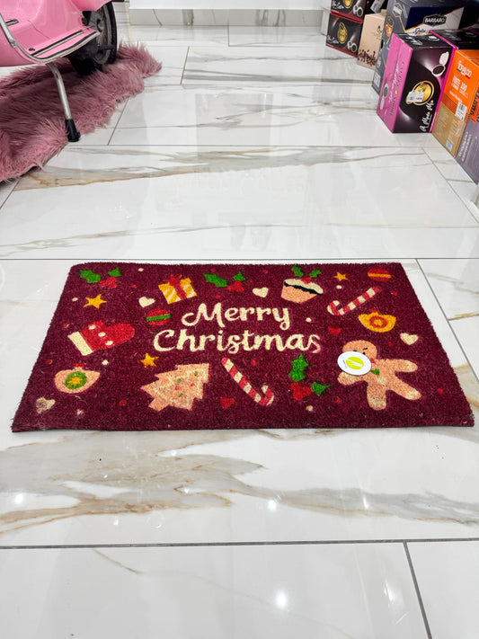 Tappeto Zerbino di Natale Natalizio in Cocco 17x40cm