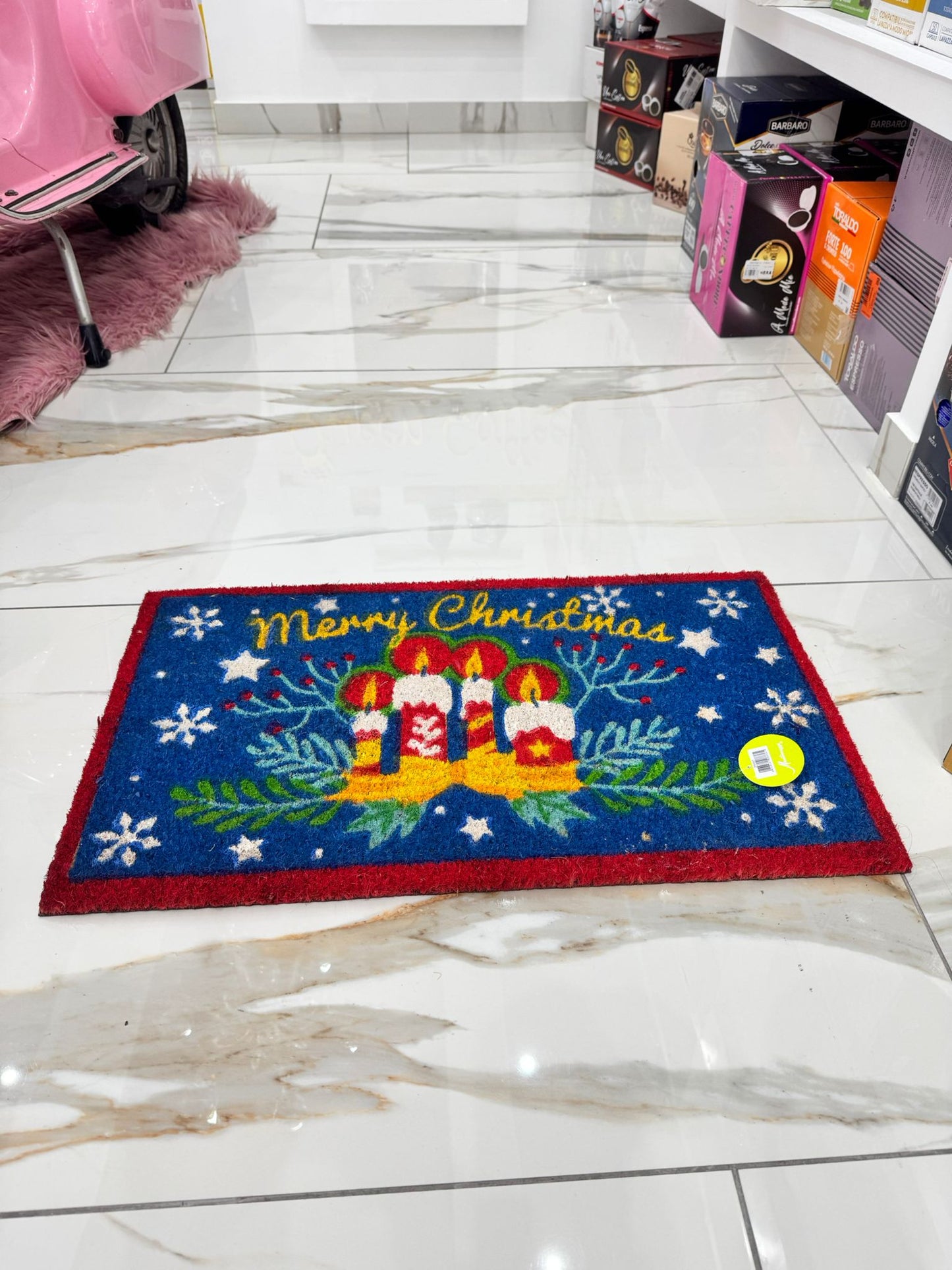 Tappeto Zerbino di Natale Natalizio in Cocco 17x40cm