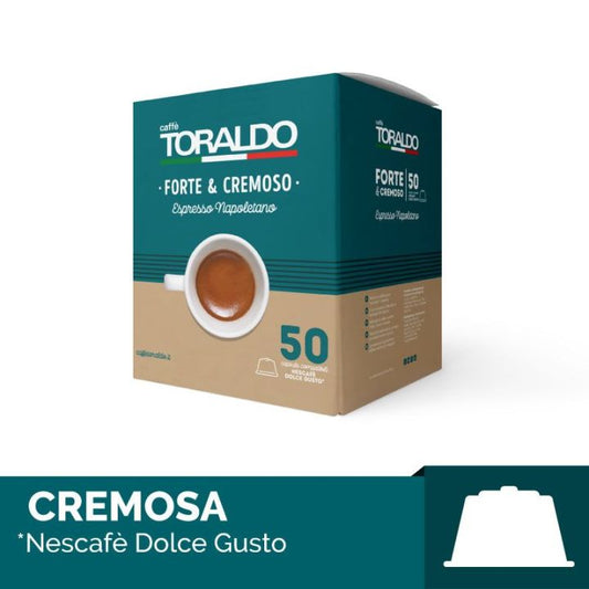 50 Capsule Caffè Toraldo compatibile Dolce Gusto miscela FORTE E CREMOSO