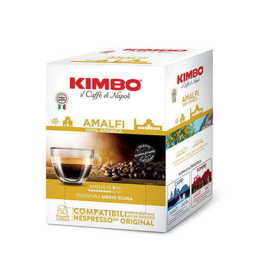 50 Capsule Caffè Kimbo Compatibili NESPRESSO Miscela AMALFI