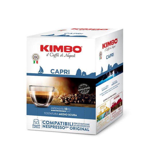 50 Capsule Caffè Kimbo Compatibili NESPRESSO Miscela CAPRI