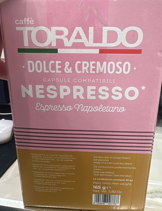30 CPS TORALDO DOLCE NESPRESSO