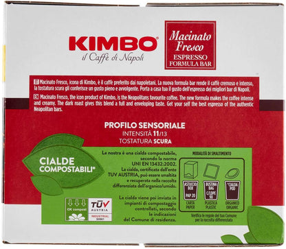 Kimbo Cialde Caffè Compostabili ESE  110 Cialde - Macinato Fresco