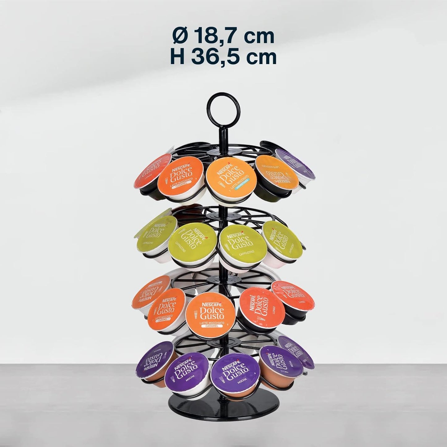 Portacapsule Caffè Compatibili e Originali, adatto per Ufficio e Cucina (Dolce Gusto®* Elena 36 Capsule)