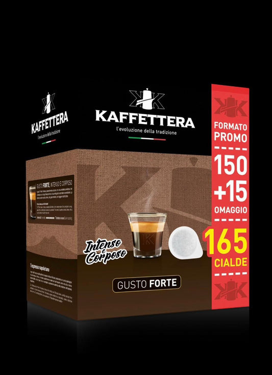 kaffettera 165 cialde gusto forte e cremoso