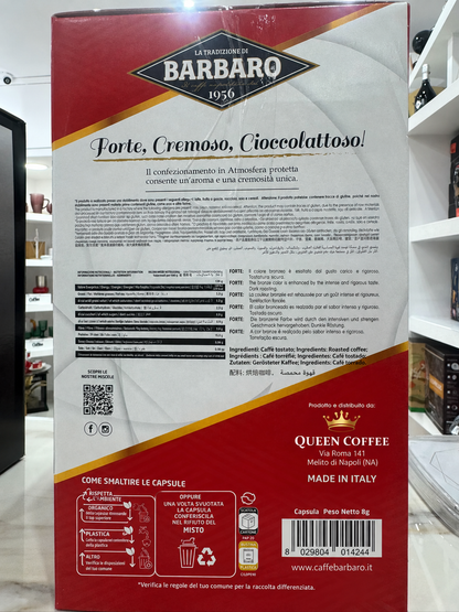 Caffè Barbaro Forte – 100 Capsule Compatibili Dolce Gusto® – Cremoso e Cioccolatoso – 750 g