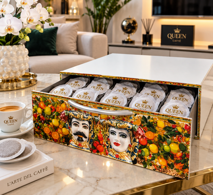 Cassetto Porta Cialde Queen Caffè – Eleganza e Stile Siciliano