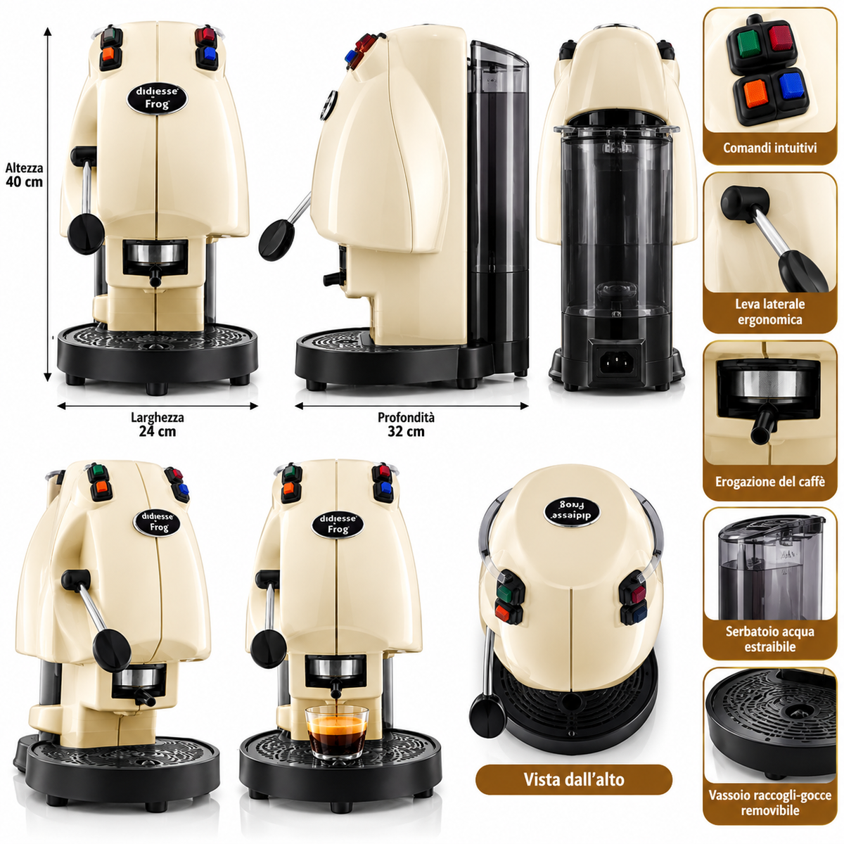 Macchina da Caffè a Cialde Didiesse Frog – Design Compatto e Iconico