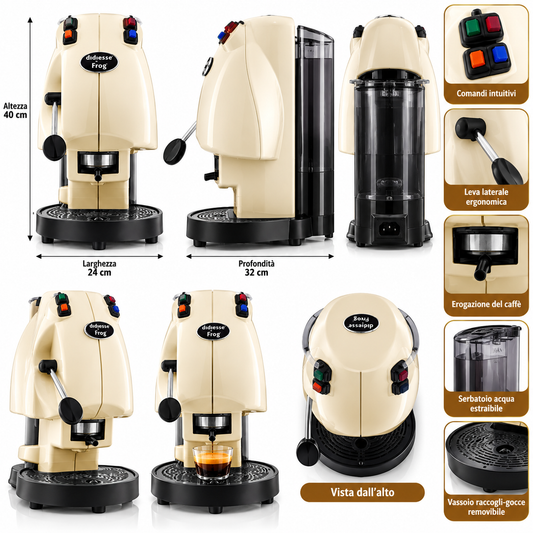 Macchina da Caffè a Cialde Didiesse Frog – Design Compatto e Iconico