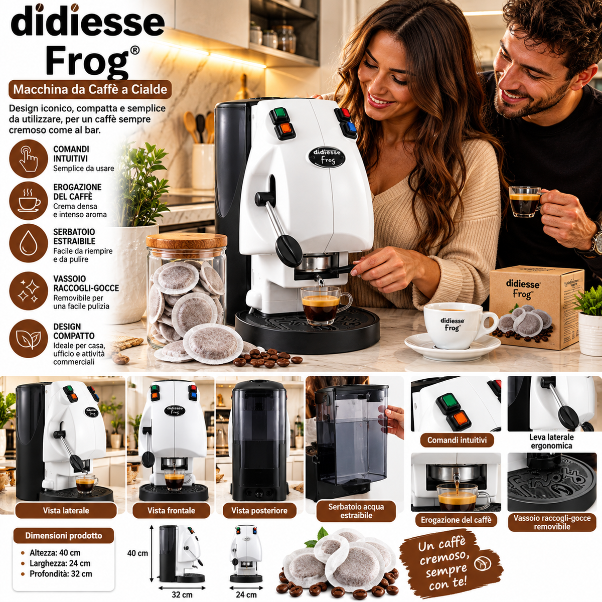 Macchina da Caffè a Cialde Didiesse Frog – Design Compatto e Iconico (Copia) (Copia) (Copia)