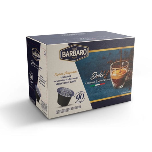 90 Capsule Caffè Barbaro compatibile Dolce Gusto miscela DECAFFEINATO