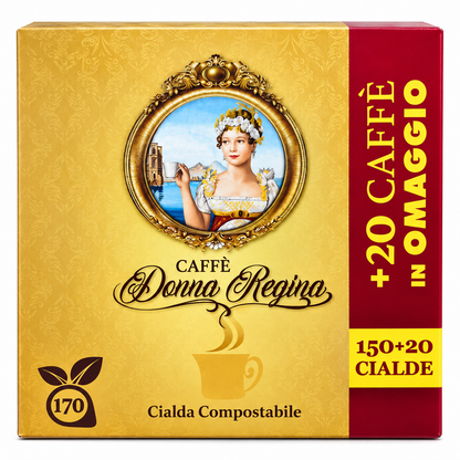 150 Cialde Donna Regina Miscela Forte Napoletano + 20 cialde in omaggio - Totale 170 cialde °
