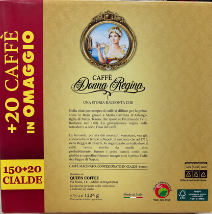 150 Cialde Donna Regina Miscela Forte Napoletano + 20 cialde in omaggio - Totale 170 cialde °