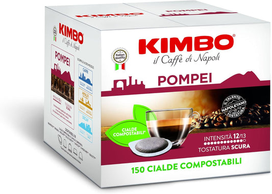 150 Cialde E.s.e. 44 mm Caffè Kimbo miscela POMPEI