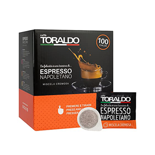 100 Cialde E.s.e. 44 mm Caffè Toraldo miscela CREMOSA