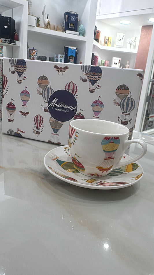 MONTEMAGGI SET DI TAZZE DA CAFFE IN PORCELLANA IN SCT DA REGALO