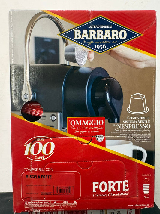 100 CAPSULE BARBARO NESPRESSO NERA