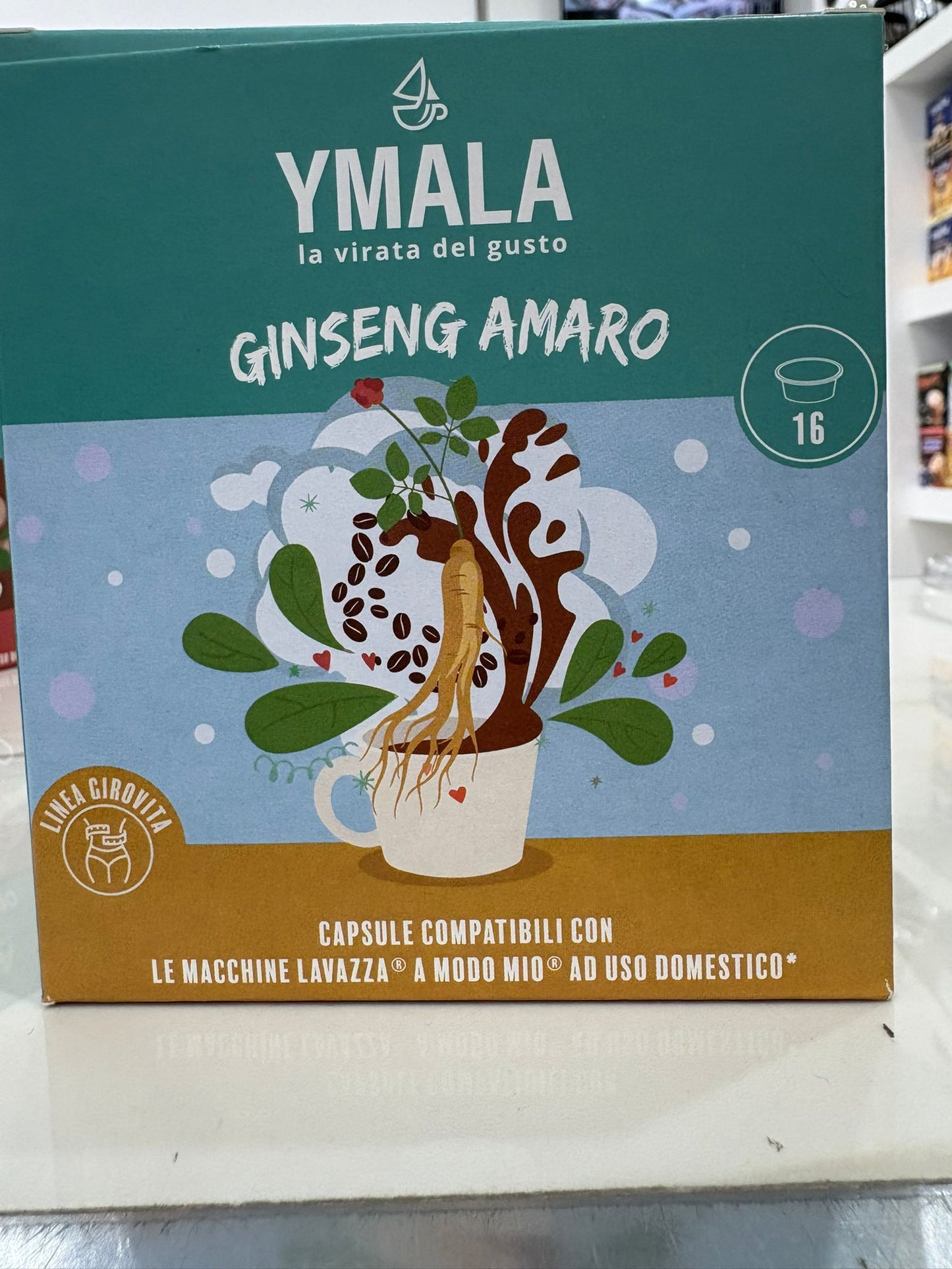 16 CPS YMALA LAVAZZA A MODO MIO GINSENG AMARO
