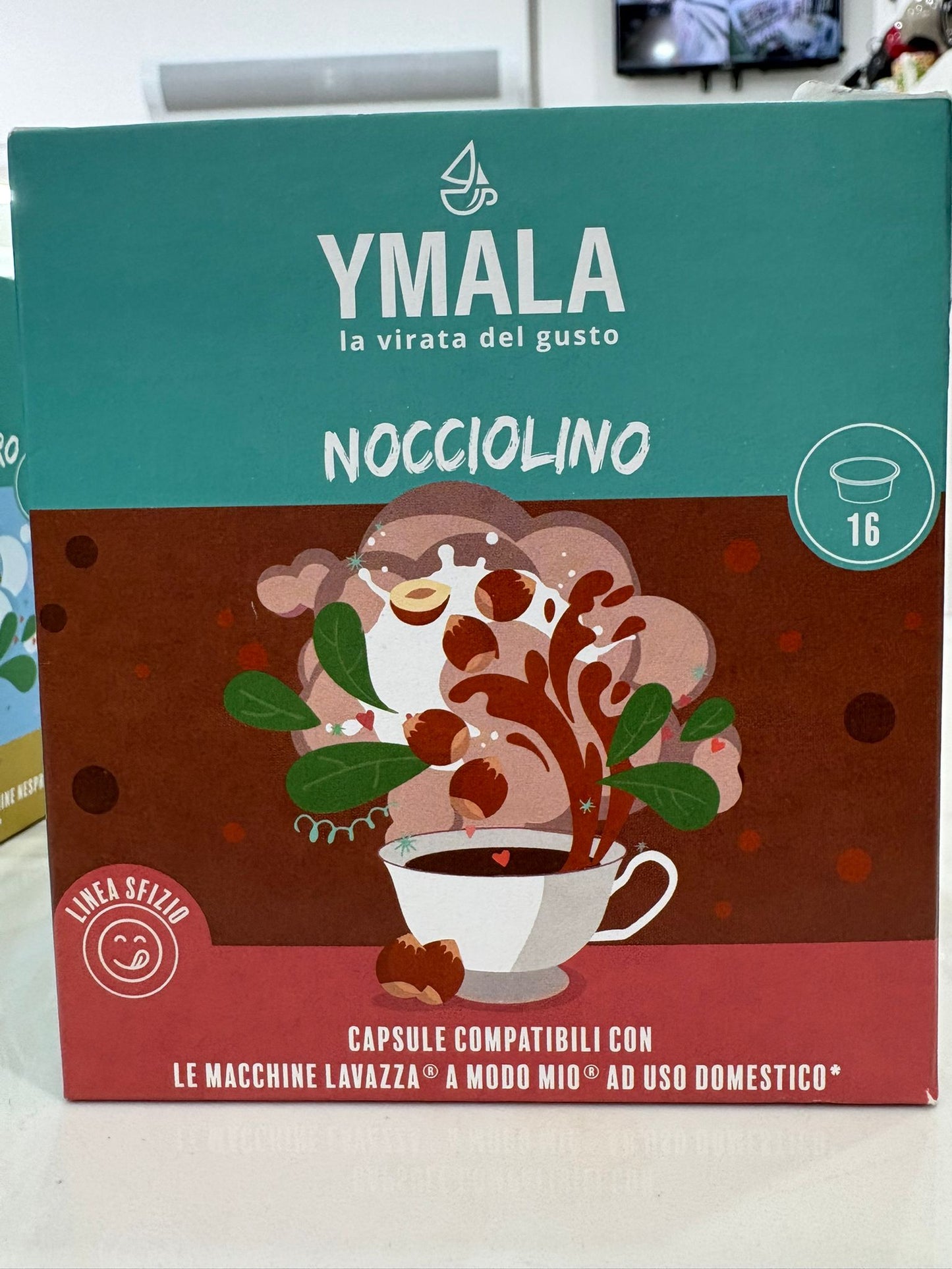 16 CPS YMALA LAVAZZA A MODO MIO NOCCIOLINO