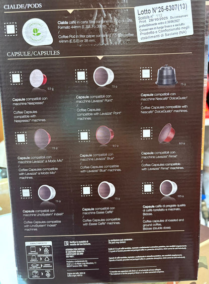 100 Cialde Miscela Decisa ESE 44 mm Filtro Carta