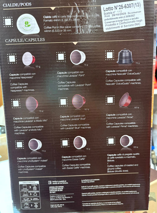 100 Cialde Miscela Decisa ESE 44 mm Filtro Carta