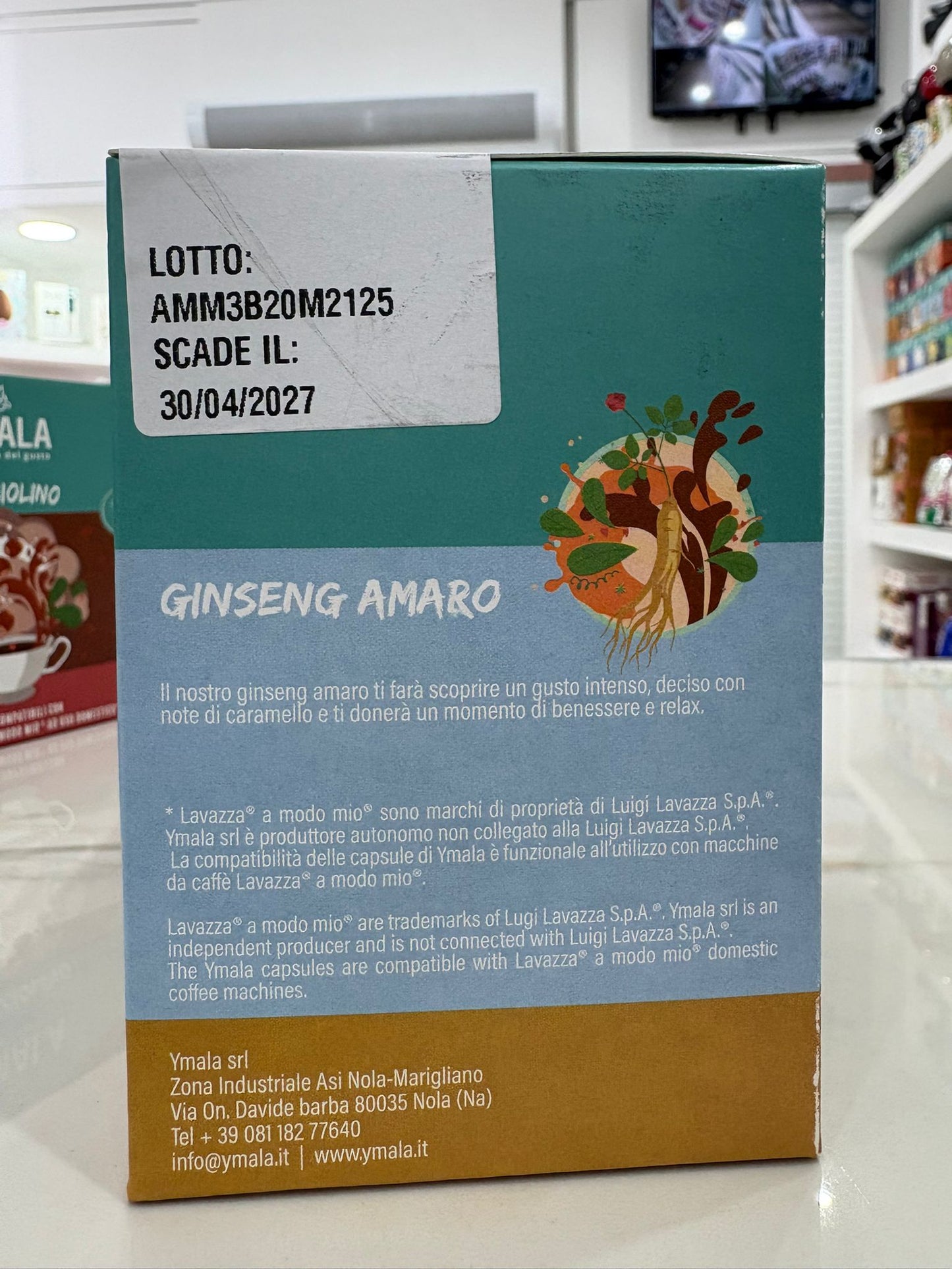 16 CPS YMALA LAVAZZA A MODO MIO GINSENG AMARO