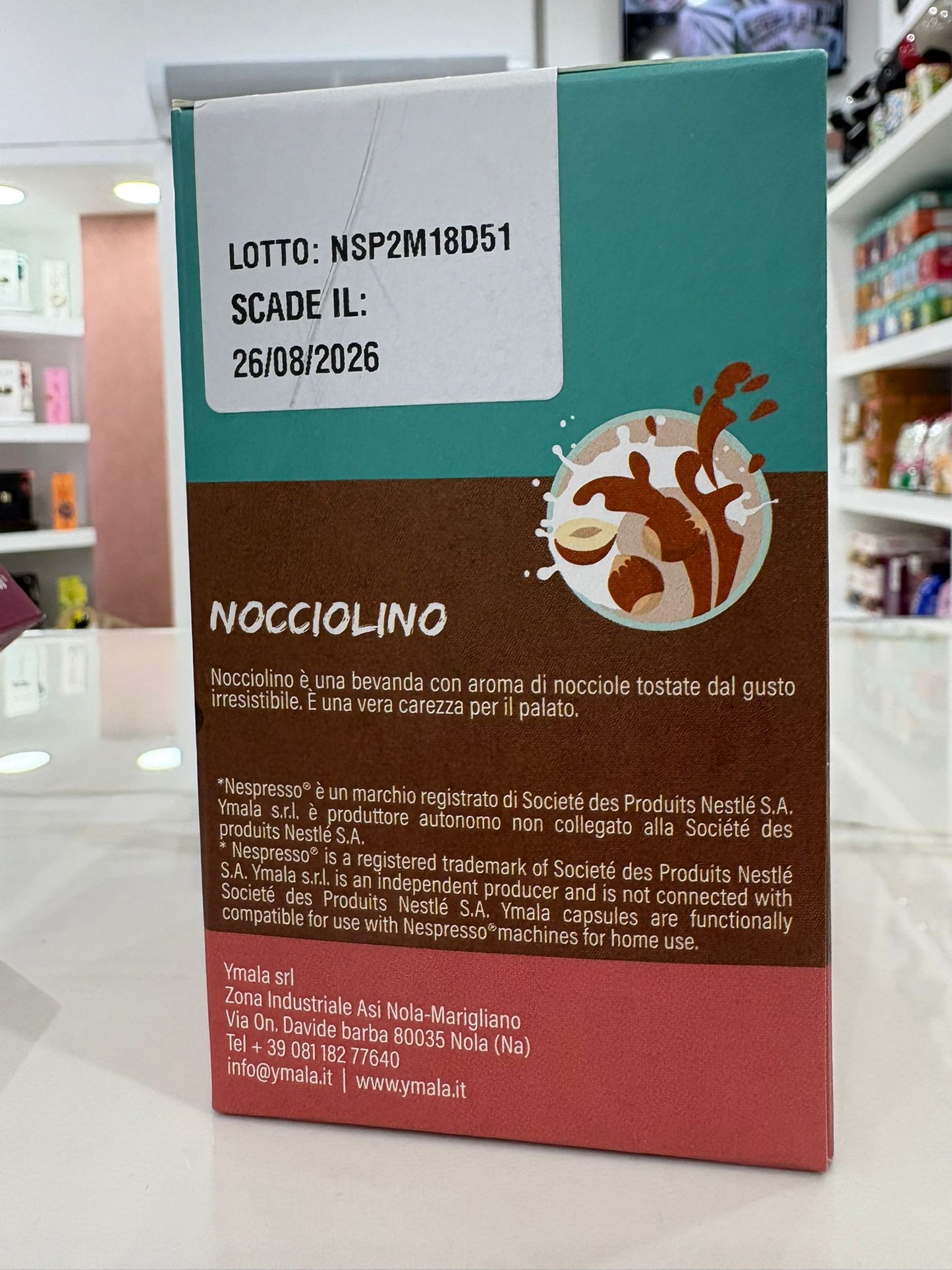 10 CPS YMALA  NESPRESSO  NOCCIOLINO