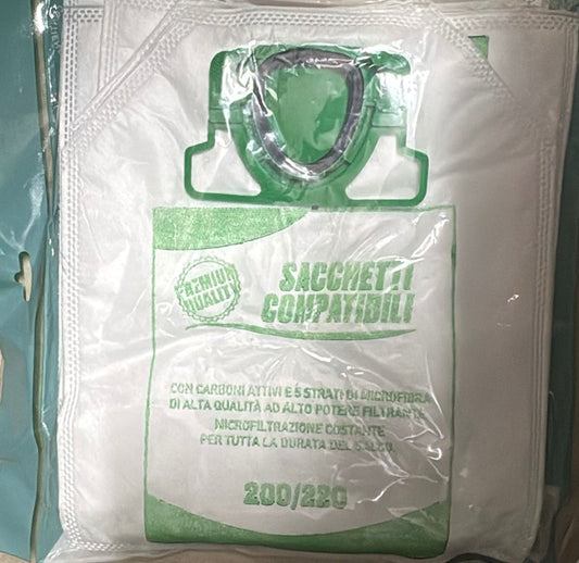 6 SACCHETTI COMPATIBILI VK 200 220