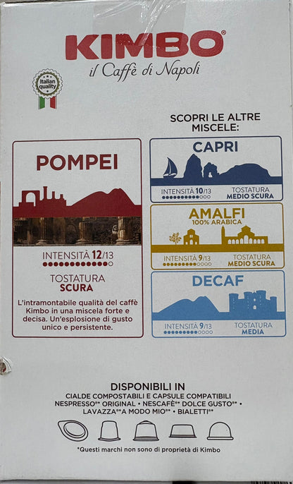 50 capsule KIMBO lavazza a modo mio CAPRI