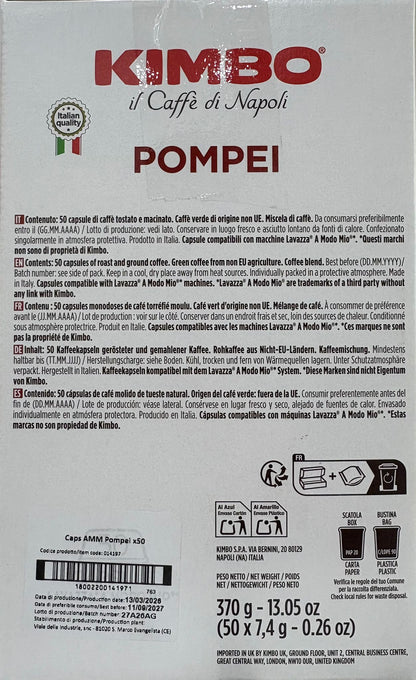 50 capsule KIMBO lavazza a modo mio POMPEI