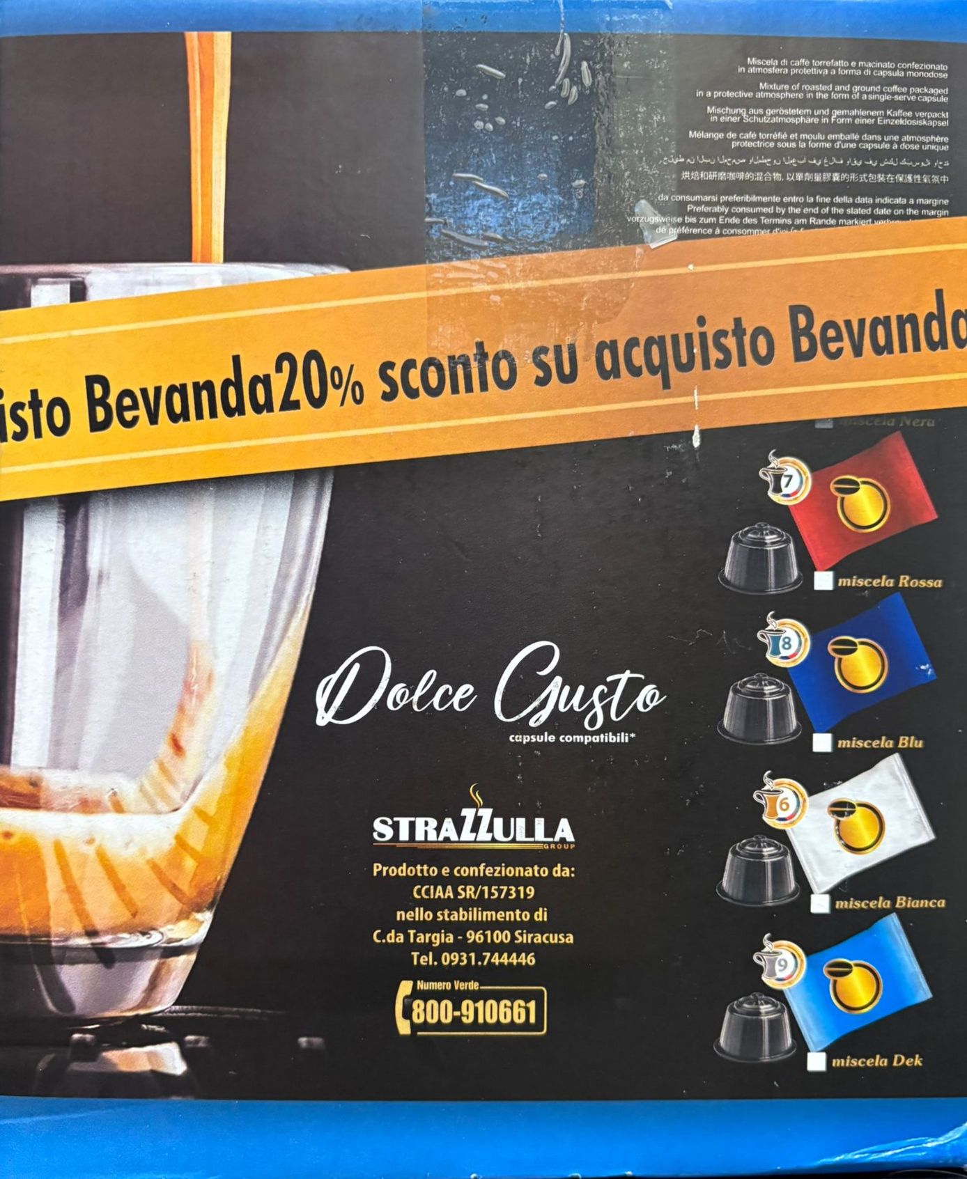 Caffe Condore 100 capsule dolce gusto miscela corposa e cremosa