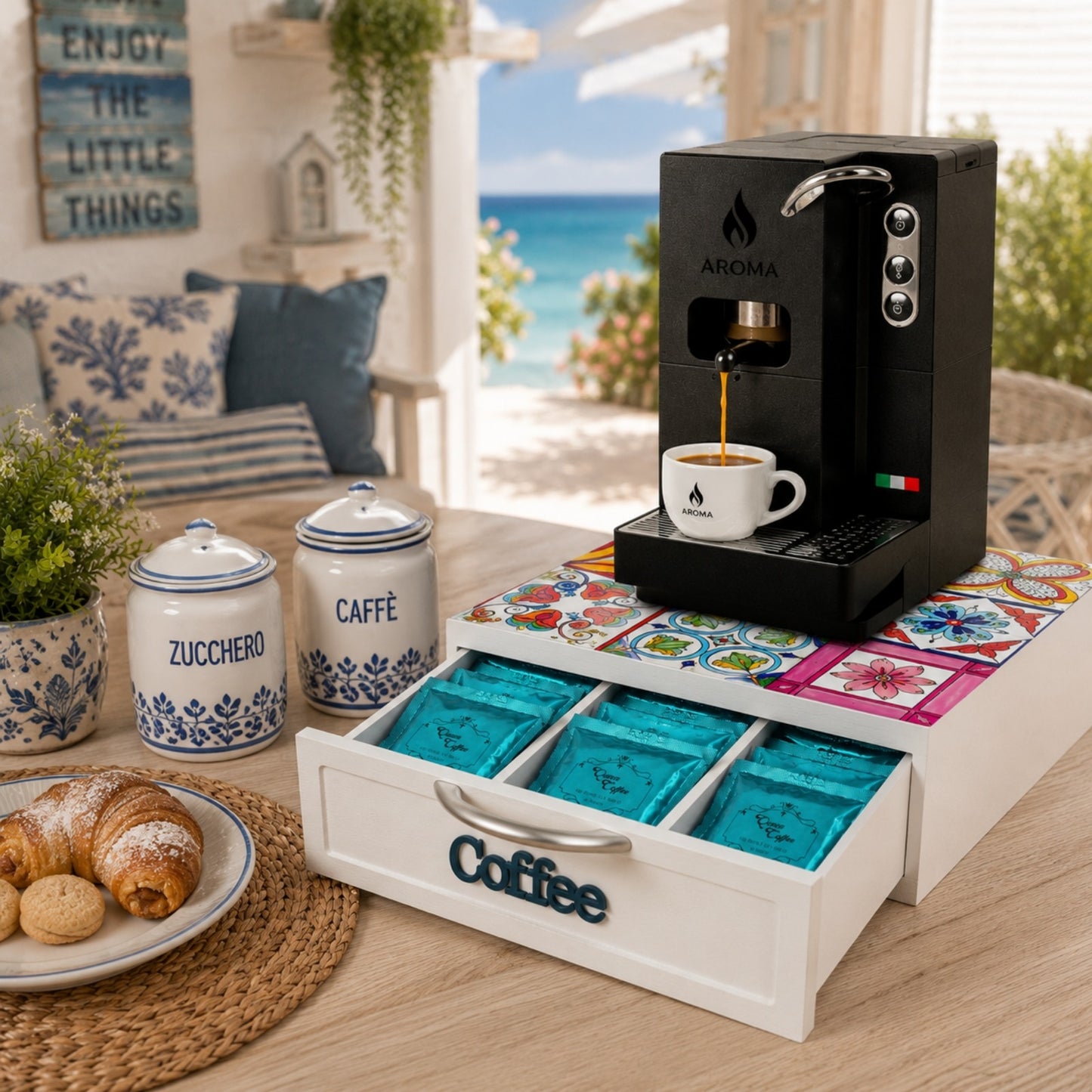 CASSETTO  CIALDE e CAPSULE MAIOLICHE