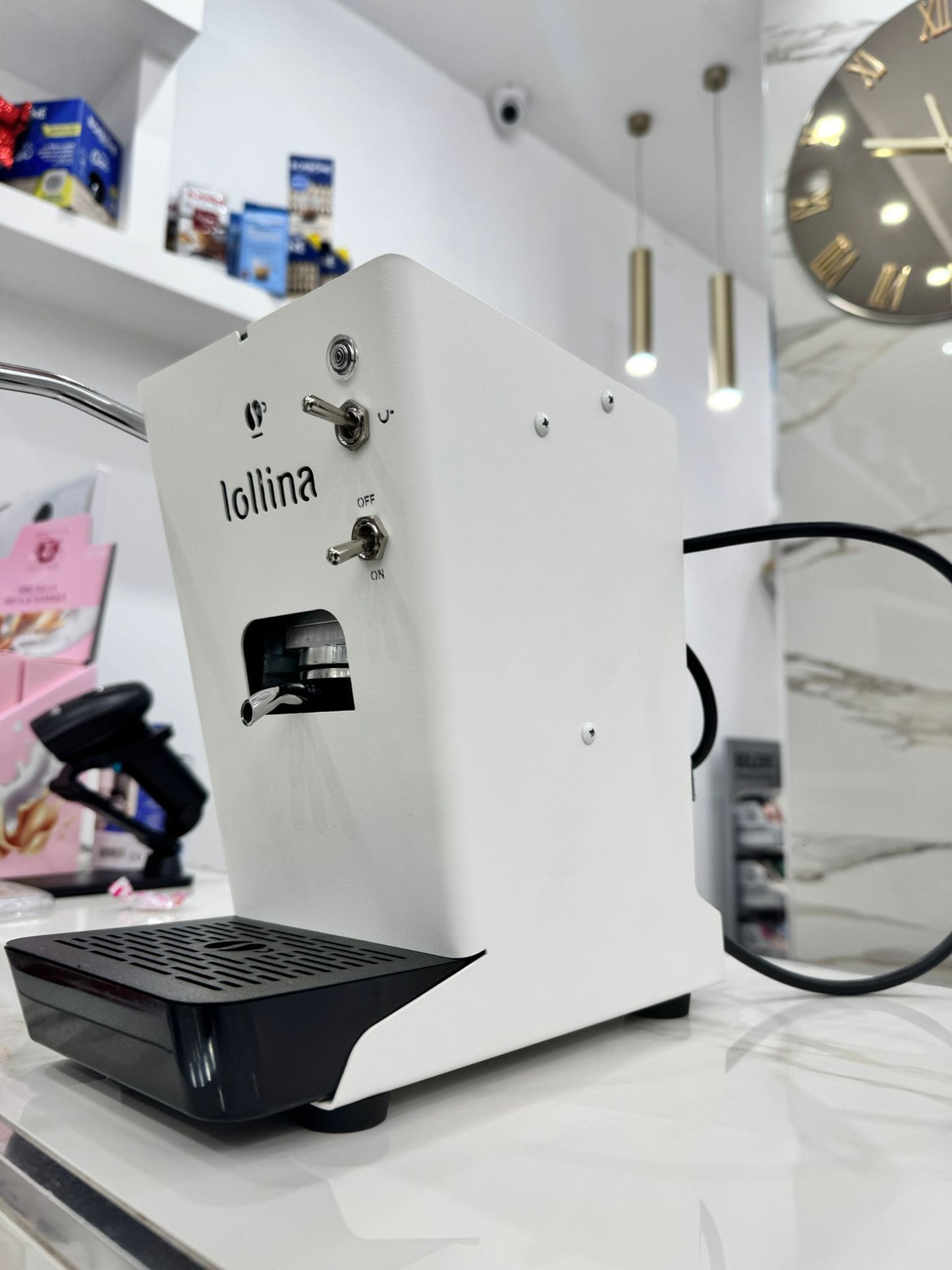 Lollo Caffè Macchina per Cialde Lollina bianca + 40 Cialde in Omaggio