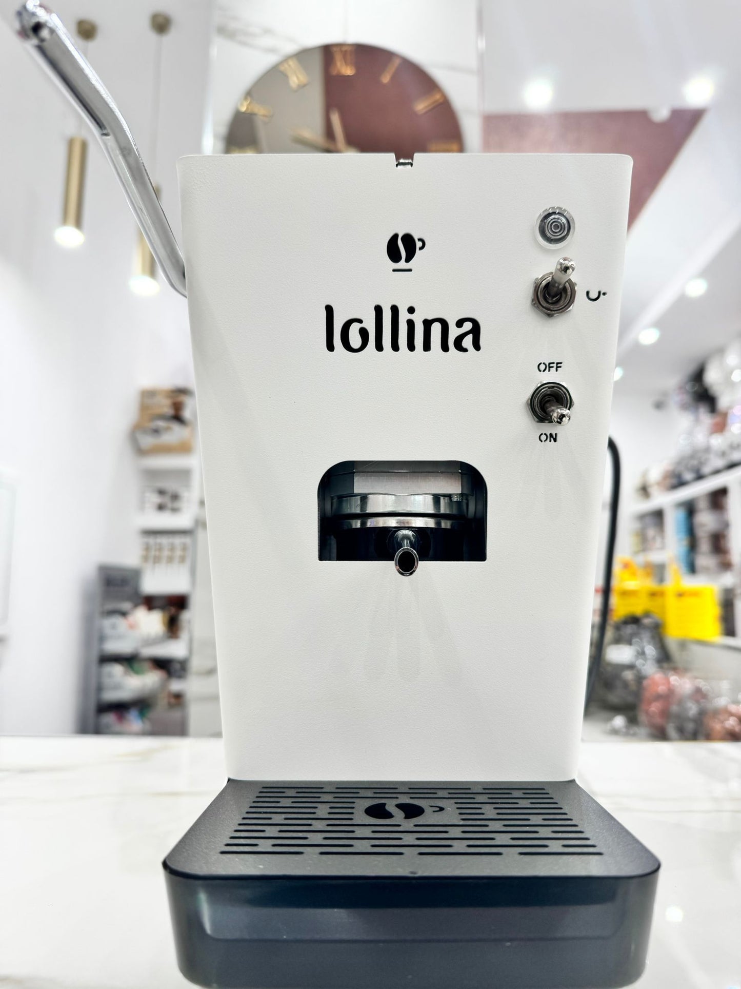 Lollo Caffè Macchina per Cialde Lollina bianca + 40 Cialde in Omaggio