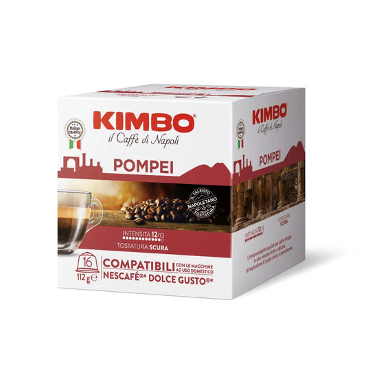 16 Capsule Caffè Kimbo Compatibili DOLCE GUSTO Miscela POMPEI