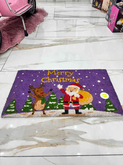 Tappeto Zerbino di Natale Natalizio in Cocco 17x40cm