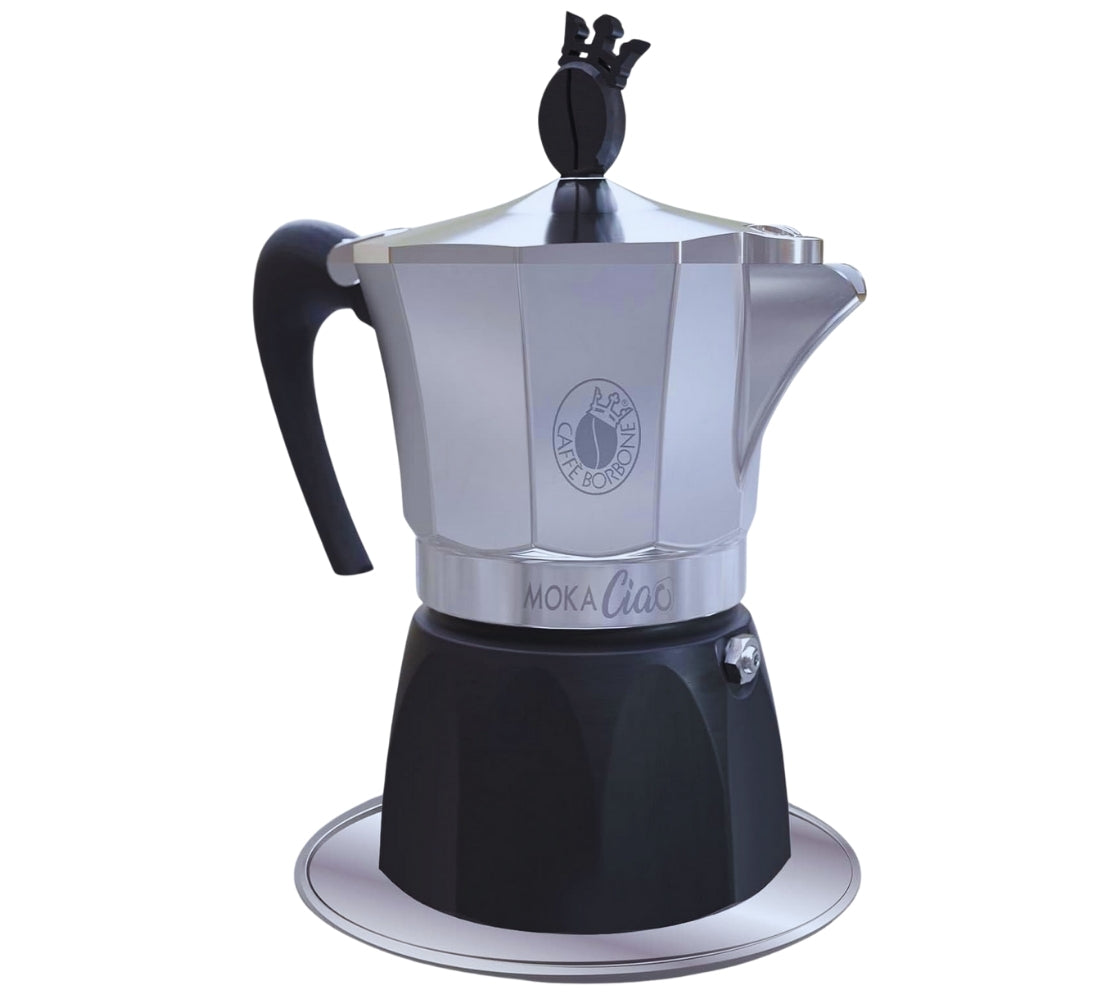 Moka Ciao Induzione CAFFÈ BORBONE moka compatibile con cialde ESE 44mm + 15 cialde omaggio