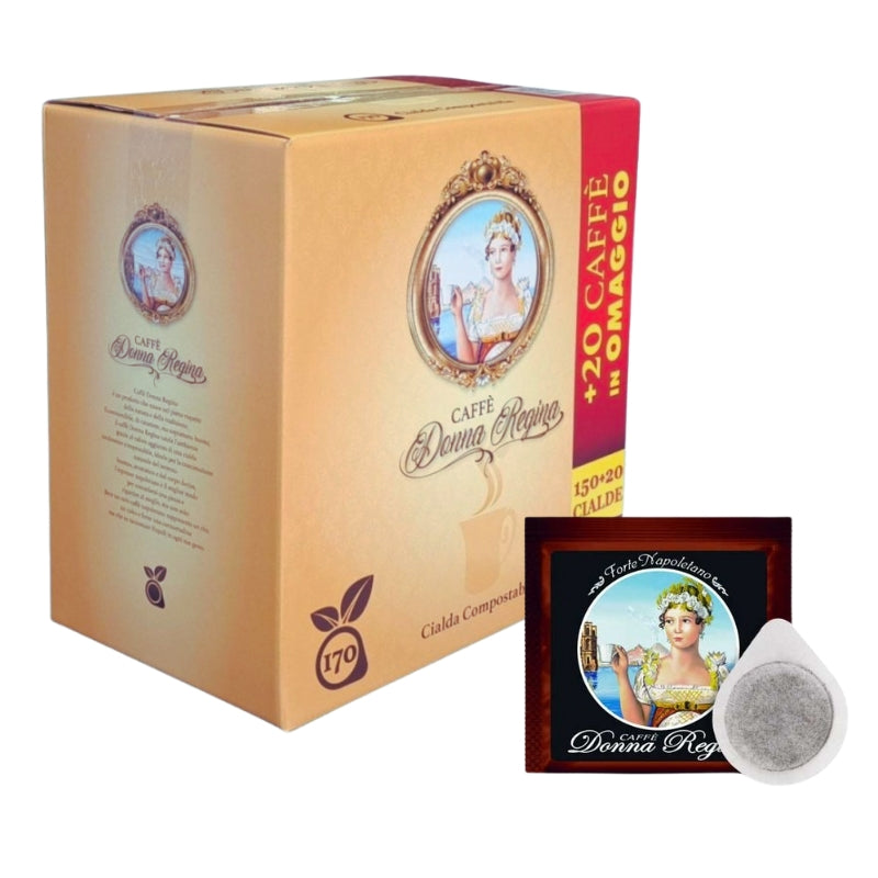 150 Cialde Donna Regina Miscela Forte Napoletano + 20 cialde in omaggio - Totale 170 cialde °