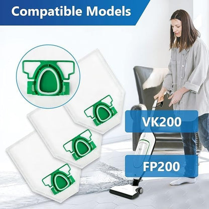 FP - 6 sacchetti compatibili per aspirapolvere vorwerk folletto vk200 - vk220s scope elettrica
