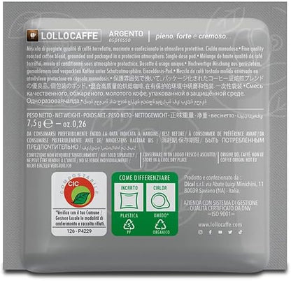 Cialde E.s.e. 44 mm Caffè Lollo miscela ARGENTO