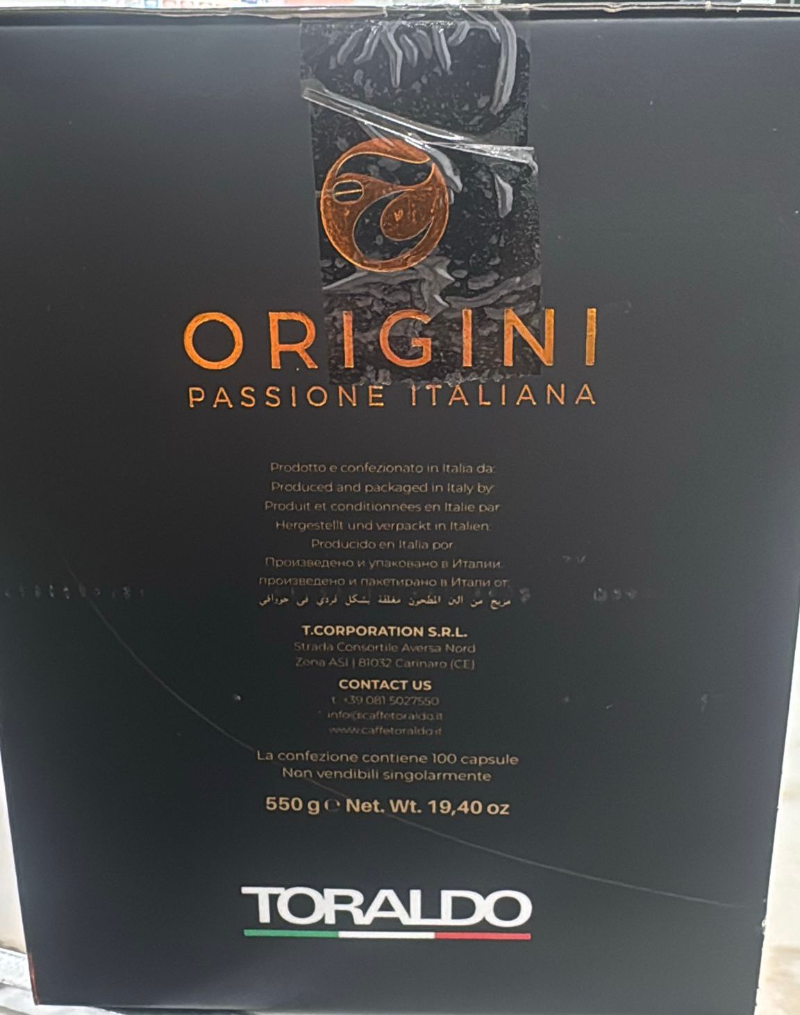 100 CPS TORLADO ORIGINI  NESPRESSO