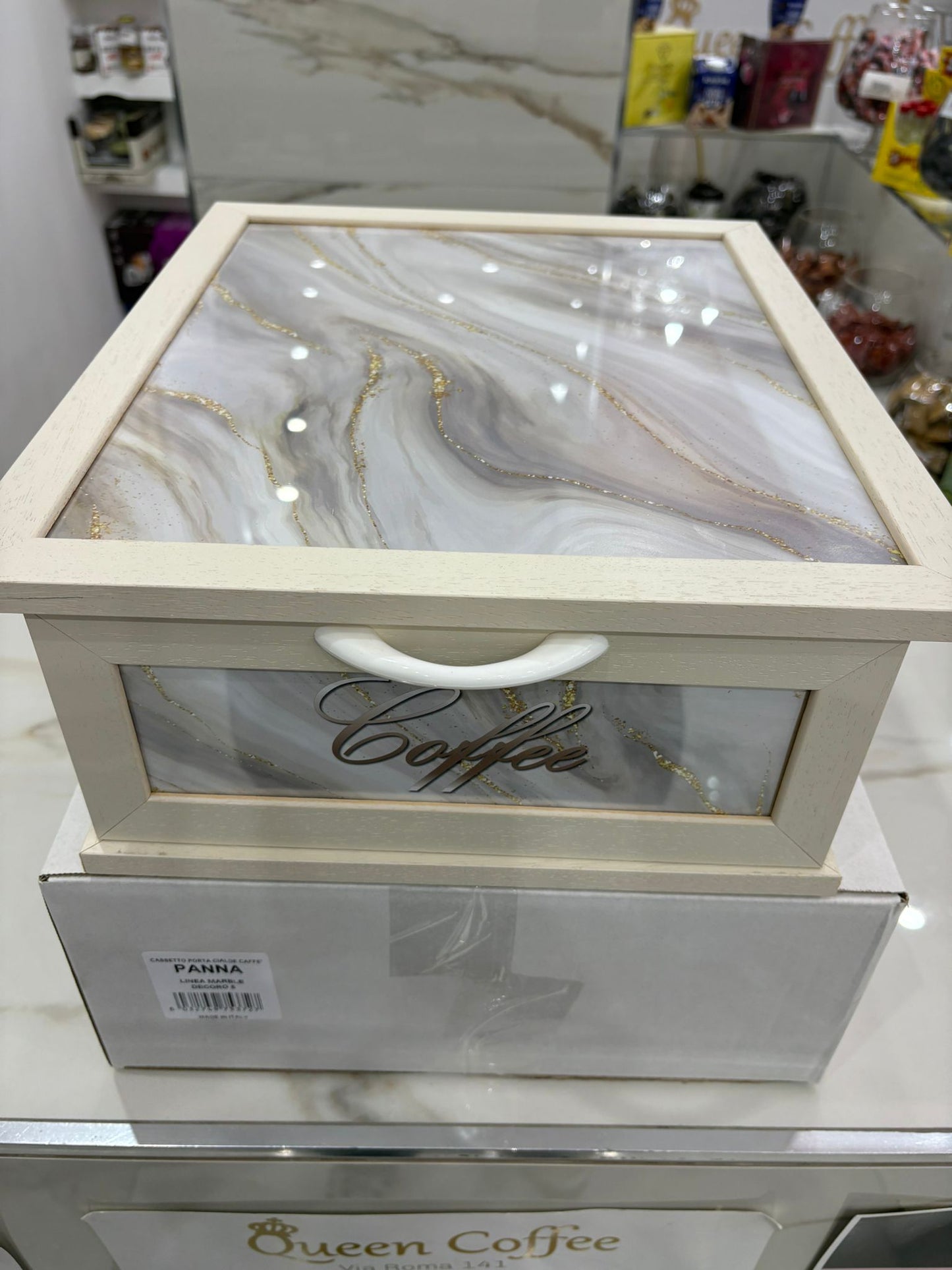 CASSETTO PORTA CIALDE O CAPSULE  AVORIO
