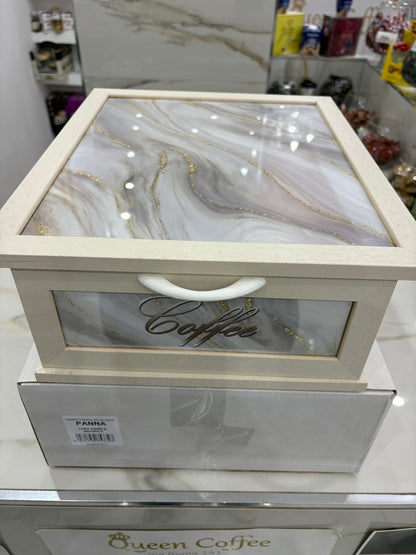 CASSETTO PORTA CIALDE O CAPSULE  AVORIO