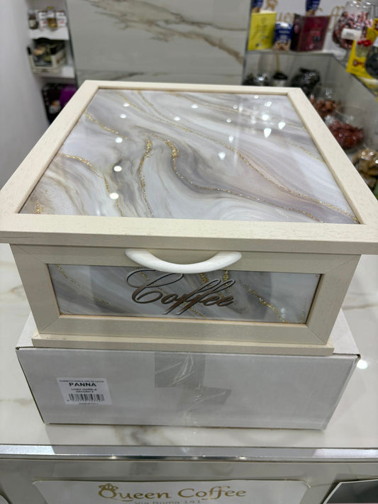CASSETTO PORTA CIALDE O CAPSULE  AVORIO