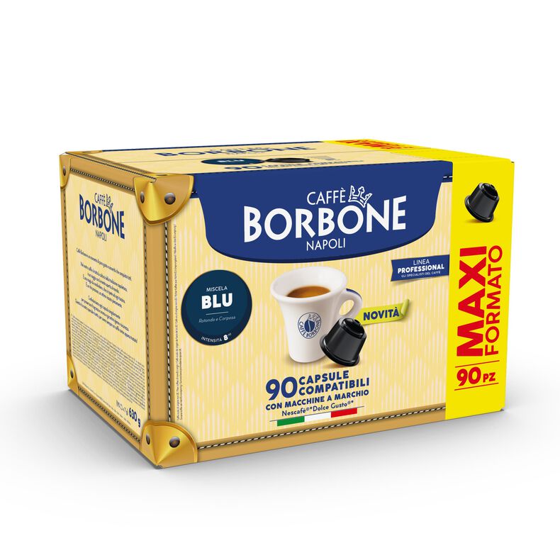90 Capsule Borbone Compatibili con Macchine da Caffè Nescafè®* Dolce Gusto®* Miscela BLU